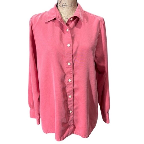 L.L. Bean Tops - L.L.Bean Womens Button-Up Shirt Size L Mauve Pink Long Sleeve Collared